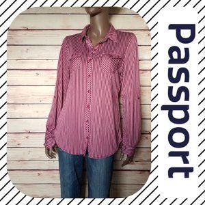 PASSPORT Striped Button Up Shirt